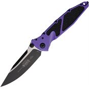 Microtech 1601PU Socom Elite Linerlock Two-Tone Purple Aluminum Handle