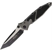 Microtech 1611NC Socom Elite Linerlock Two-Tone Tanto Gray Aluminum Handle