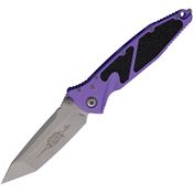 Microtech 16110APPU Socom Elite Linerlock Apocalyptic Tanto Purple Aluminum Handle