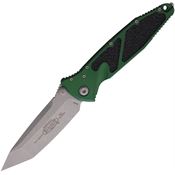 Microtech 16110APEG Socom Elite Linerlock Apocalyptic Tanto Emerald Green Aluminum Handle