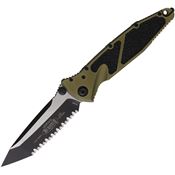 Microtech 1613OD Socom Elite Linerlock Two-Tone Serrated Tanto OD Green Aluminum Handle