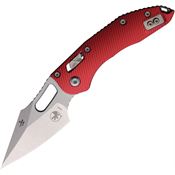 Microtech 17465 Stitch Ram Lok Stonewash Red Fluted Aluminum Handle