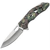Mtech A2053GN Satin Linerlock Knife A/O Green Camo Handle
