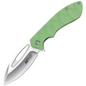 Mtech A2028GN Satin Linerlock Knife A/O Green G10 Handle
