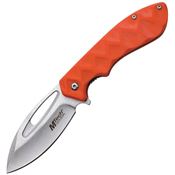 Mtech A2028OR Satin Linerlock Knife A/O Orange G10 Handle