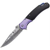 Tac Force 2009BL Asisst Opening Linerlock Knife Purple Aluminum Handle