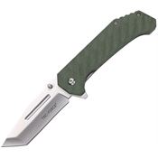 Tac Force 2012GN Assist Opening Satin Tanto Linerlock Knife Green G10 Handle