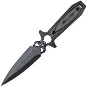 Tac Force FIX125GY Black Stonewash Dagger Fixed Blade Knife Gray Wood Handle