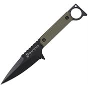 USMC FIX3005GN Black Oxide Spear Point Fixed Blade Knife Green Nylon Handle