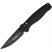 Outdoor Life 008B Carin PLX Black Axis Lock Knife Black Handle