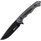 Mtech FIX006BK Black Drop PointFixed Blade Knife Black Canvas Micarta Handle