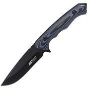 Mtech FIX006BL Black Drop Point Fixed Blade Knife Black and Blue Micarta Handle