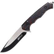 Mtech FIX006OG Two-Tone Drop Point Fixed Blade Knife Black and Red Acrylic Handle