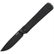 SRM 135LGB Palfrey Black Oxide Sandvik Drop Point Framelock Knife Black G10 Handle