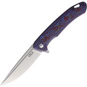 Ontario 9005 Outcast Satin Linerlock Knife Blue/Brown G10 Handle