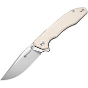SenCut 250562 Sylor Stonewash D2 Tool Clip Point Linerlock Knife Ivory G10 Handle