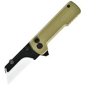 Oknife U1OAL Otacle U1 Ultra zirconium oxide ceramic Button Lock Knife Green OAL Handle