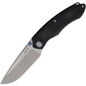 Remette GC103B GC103 Satin Sandvik Drop Point Linerlock Knife Black G10 Handle