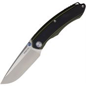Remette GC103D GC103 Satin Sandvik Drop Point Linerlock Knife Black/Green G10 Handle