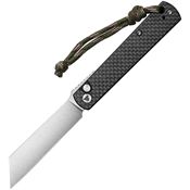 Trivisa TY11CG10 Hydra Button Satin Lock Knife Carbon Fiber Handle