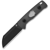 QSP 130BPA2 Baby Penguin Black Stonewash Sandvik Sheepsfoot Fixed Blade Knife Acrylic Handle