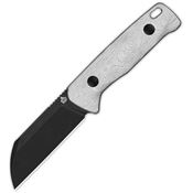 QSP 130BPD2 Baby Penguin Black Sandvik Sheepsfoot Fixed Blade Knife Aluminum G10 Handle