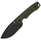QSP 169B2 Tiny TOT Bacl Drop Point Fixed Blade Knife OD Green G10 Handle