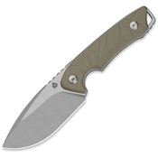 QSP 169C1 Tiny TOT Black Drop Point Fixed Blade Knife Sand G10 Handle