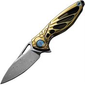 Rike MINIGOLD Mini Framelock Knife Gold Titanium Handle