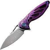 Rike MINIPUR Mini Framelock Knife Purple Titanium Handle