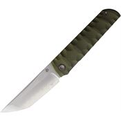 North Mountain Blade 2411GR Kick Stop Chop Tanto Linerlock Knife Green G10 Handle
