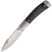 Rike KD01BLKCF Satin Bohler Slip Joint Knife Black Carbon Fiber Handle