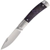 Rike KD01PCF Saton Bohler Slip Joint Knife Purple Carbon Fiber Handle