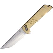North Mountain Blade 2403S Chop 2 Tanto Button Lock Knife Bronze Handle Stripe