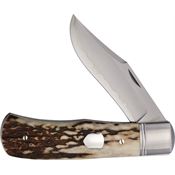 North Mountain Blade 2527ATL Lanny Slip Joint Clip Point Knife Antler Handle
