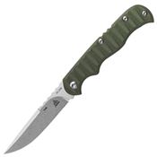 TOPS TEXSJ01 Tex Creek Tumble Bohler Slip Joint Knife OD Green G10 Handle