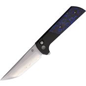 North Mountain Blade 2407BLCF Chop 2 Tanto Button Lock Knife Blue Carbon Fiber Handle