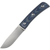 Straight Line 8BSDC Buster Stonewash Bohler Fixed Blade Knife Denim Micarta Handle