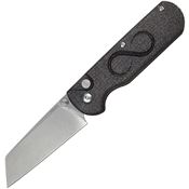 Straight Line 8RXBB Rox Stonewash Bohler Reverse Tanto Button Lock Knife Brown Burlap Micarta Handle