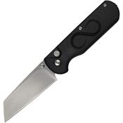 Straight Line 8RXBG Rox Stonewash Bohler Reverse Tanto Button Lock Knife Black G10 Handle