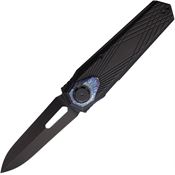 Remette RTIPS Infinite Power Black DLC Bohler Dagger B-Linerlock Knife Black Titanium Handle