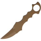 Stroup AFFDECER Arctic Fox Dark Earth Cerakote Fixed Blade Knife Dark Earth Cerakote Stainless Handle