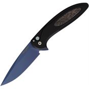 Pro Tech CF2103DENIM Cambria 2 Blue MagnaCut Button Lock Knife Black Aluminum Handle