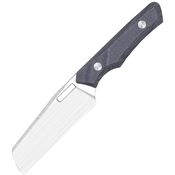 Vero Engineering ALLHSBM Axon Satin Bohler Cleaver Fixed Blade Knife Black Micarta Handle