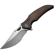 Rike S05DG S05 Satin Bohler Framelock Knife Dark Bronze and Gray Titanium Handle