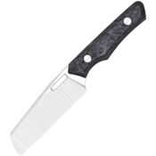 Vero Engineering ALLBSMCF Axon Satin Bohler Cleaver Fixed Blade Knife Belt Marbled Carbon Fiber Handle
