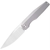 Vero Engineering LUBST Lux Satin Bohler Mini Framelock Knife Bead Blast Titanium Handle