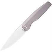 Vero Engineering LUHST Lux Satin Bohler Mini Framelock Knife Bead Blast Titanium Handle