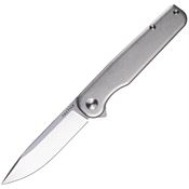 Tactile Knife RWMC01T Rockwall Stonewash MagnaCut Drop Point Linerlock Knife Gray Titanium Handle