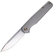 Tactile Knife RWMCSTB Rockwall Gray MagnaCut Drop Point Linerlock Knife Slate Gray Titanium Handle